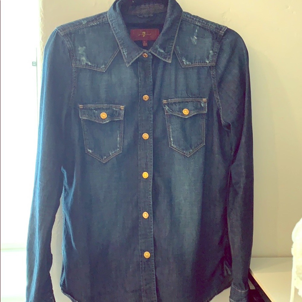 Denim top from 7 for all mankind